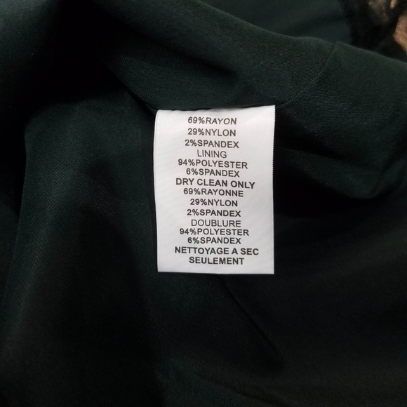 Trina Turk Dress Womens 4 Green Button Ponte Flush Mini - Picture 6 of 6